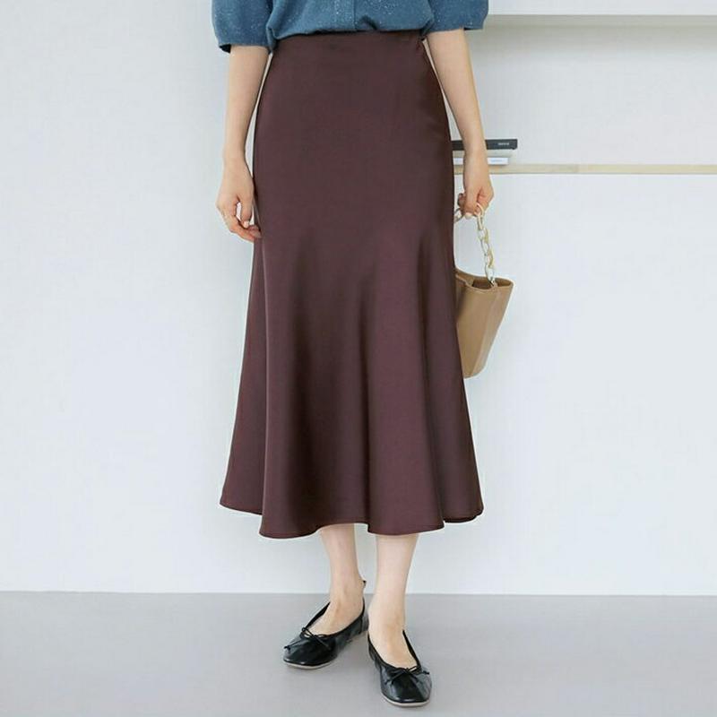 【新作10%OFF】サテンフレアスカート・全3色・t64002 レディース【sk】【スカート ロング ロングスカート サテン フ