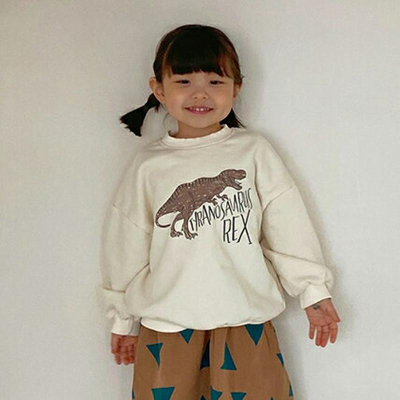 【只今10%OFF】ティラノサウルススウェット・u05313 キッズ【3~8才】【tops】【トップス スウェット 長袖 ラウン