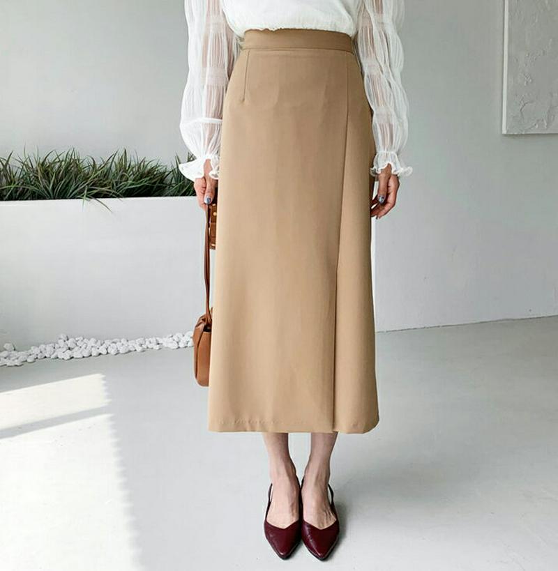 【新作10%OFF】フロントスリットペンシルスカート・全3色・b48020 レディース【sk】【韓国 ファッション ボトムス ス
