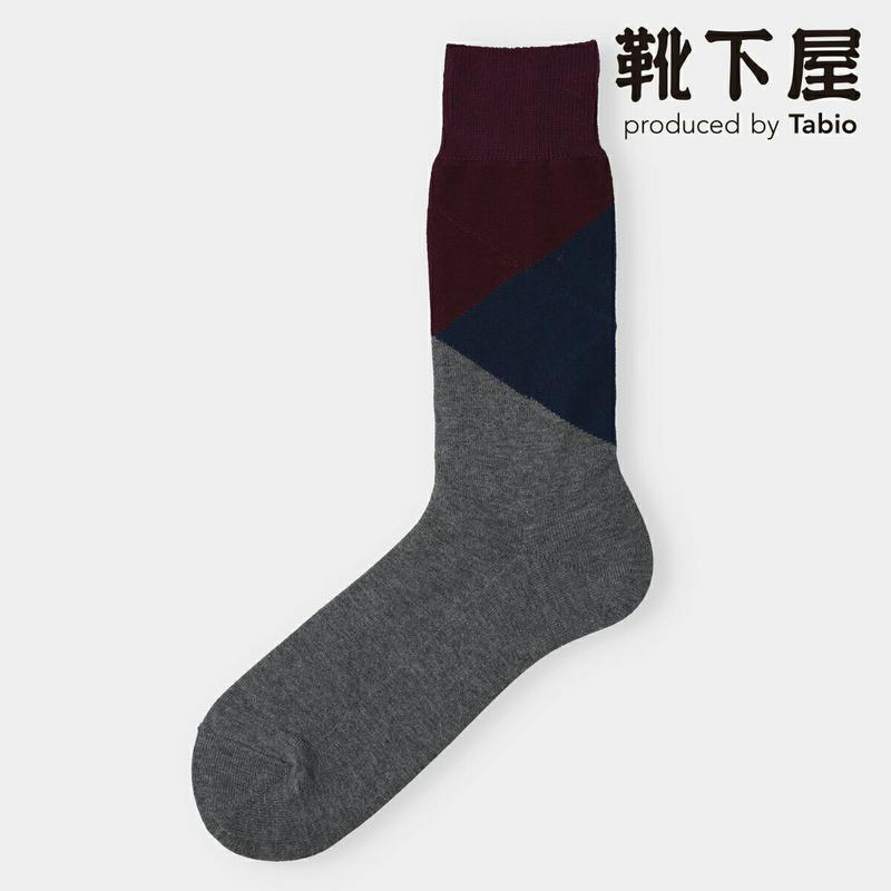 【全品送料無料★〜12/26 23:59迄】【あす楽】【Tabio MEN】 メンズ BACKダイヤソックス / 靴下屋 靴下 タビオ くつ下 クルー メンズ 日本製 2112ka