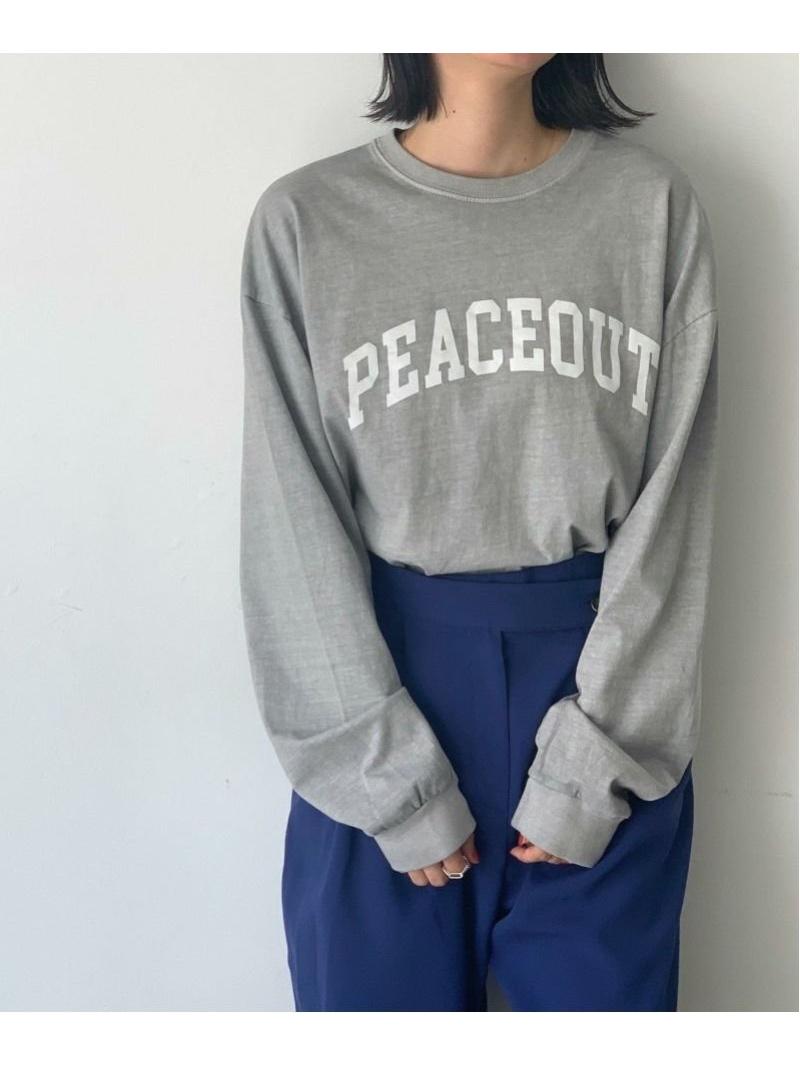Via j/Via j(ヴィアジェイ) "PEACEOUT"ロゴロングTシャツ（via j）