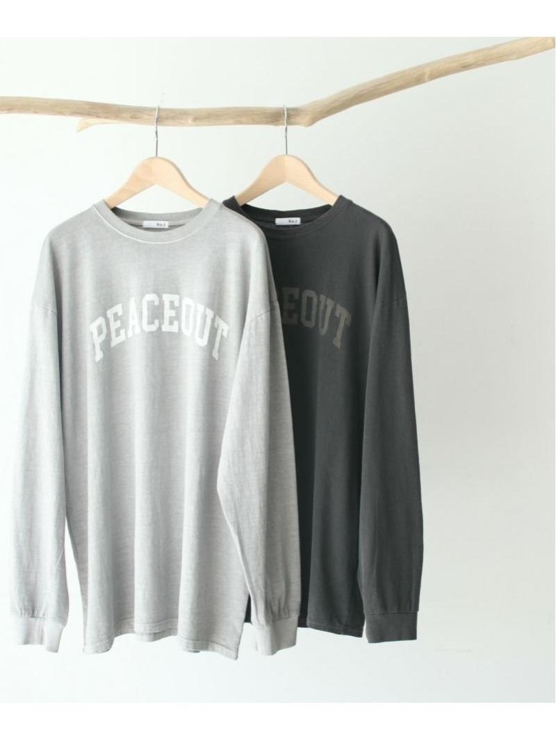 Via j/Via j(ヴィアジェイ) "PEACEOUT"ロゴロングTシャツ（via j）