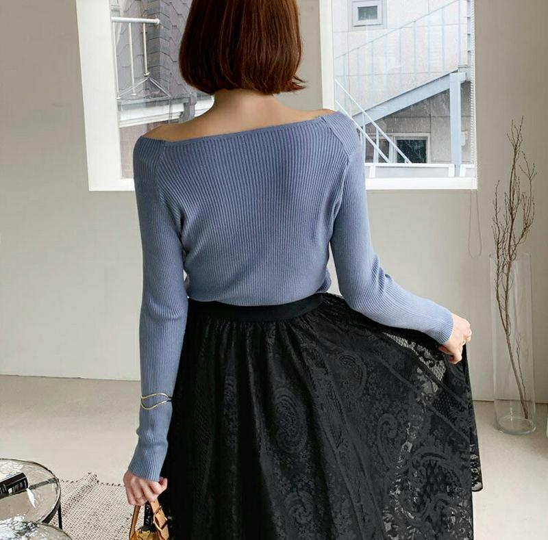 【新作10%OFF】クロスVネックニット・全4色・b56848 レディース【tops】【韓国 ファッション トップス ニット ニ
