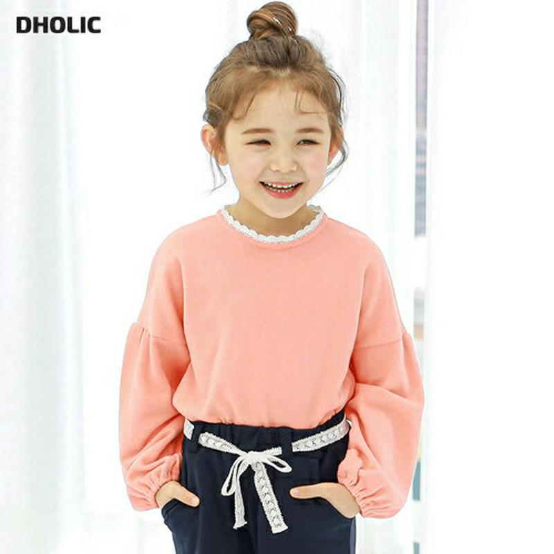 レースネックバルーンTシャツ・p005637 キッズ【3~8才】【tops】【トップス Tシャツ 長袖 バルーンスリーブ レース