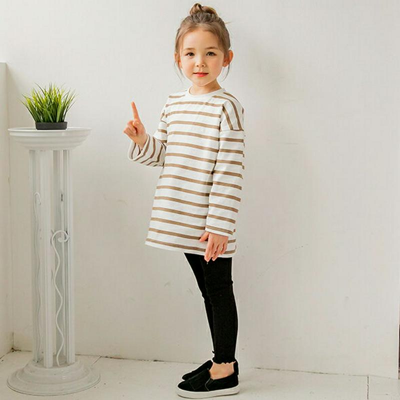 ボーダー上下SET(ベージュ/ブラック)・p005645 キッズ【3~8才】【set】【セットアップ セット setup Tシャ