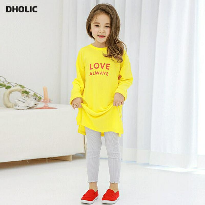 love上下SET(イエロー)・p005648 キッズ【3~8才】【set】【セットアップ セット setup ロング丈 Tシャ