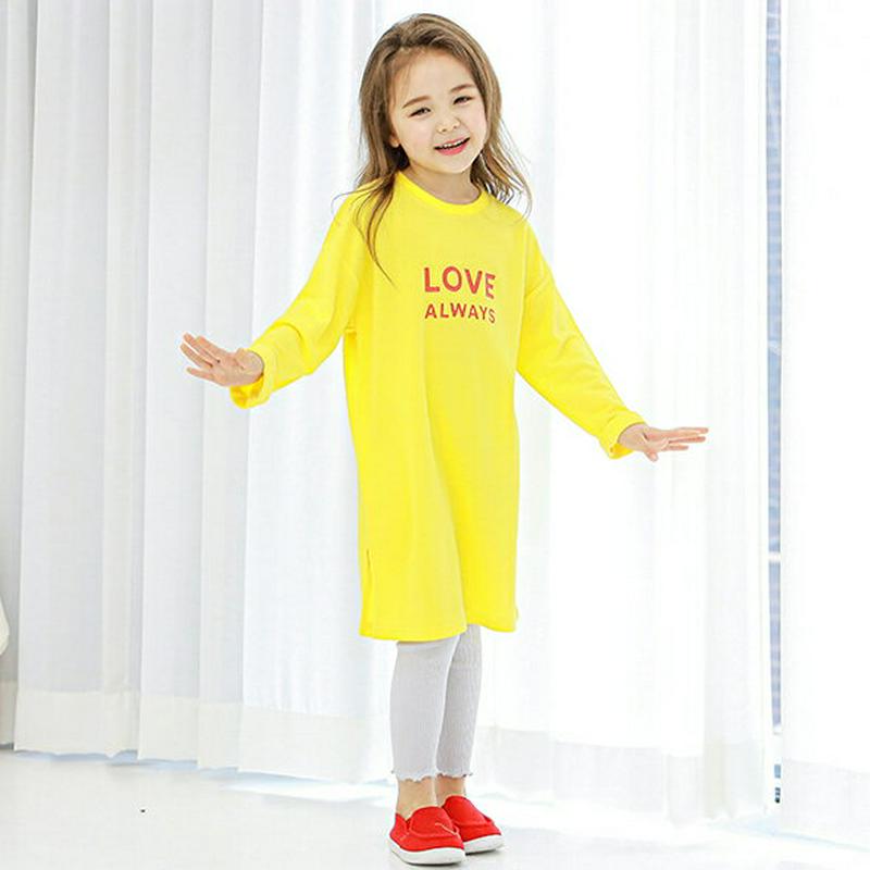 love上下SET(イエロー)・p005648 キッズ【3~8才】【set】【セットアップ セット setup ロング丈 Tシャ