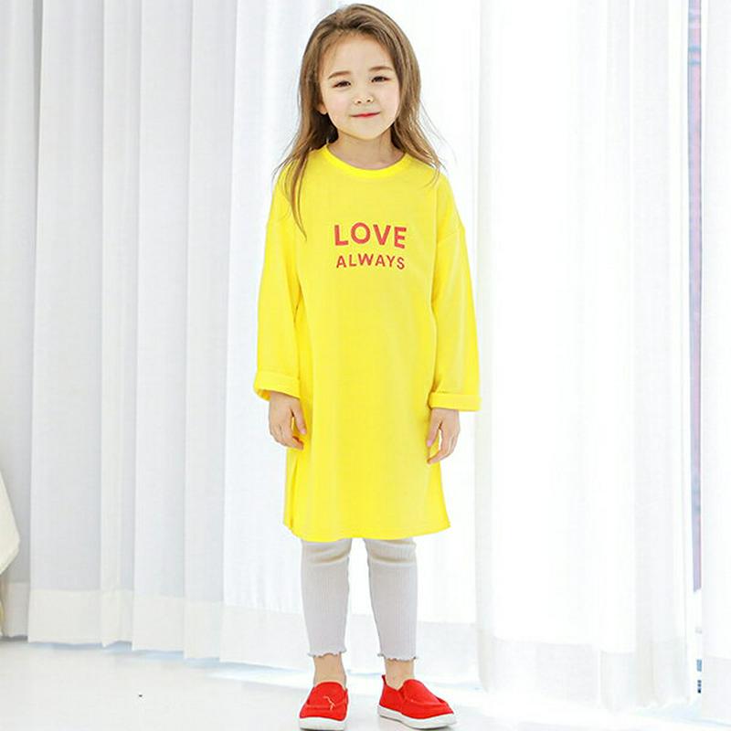 love上下SET(イエロー)・p005648 キッズ【3~8才】【set】【セットアップ セット setup ロング丈 Tシャ