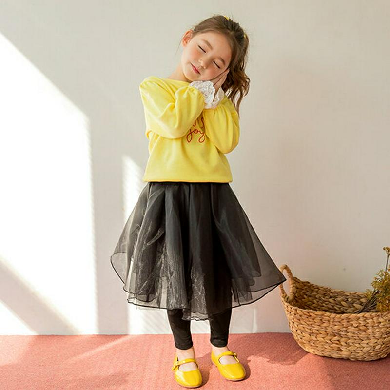 レースカフスチェリースウェット(イエロー)・p005639 キッズ【3~8才】【tops】【トップス スウェット 長袖 ラウンド