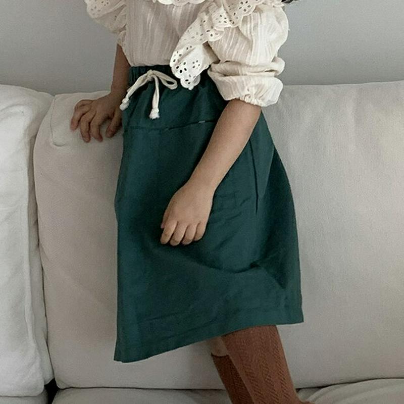 【新作10%OFF】花柄ポケットドローコードスカート・u06170 キッズ【3~8才】【sk】【ボトムス スカート ロング丈 ロ