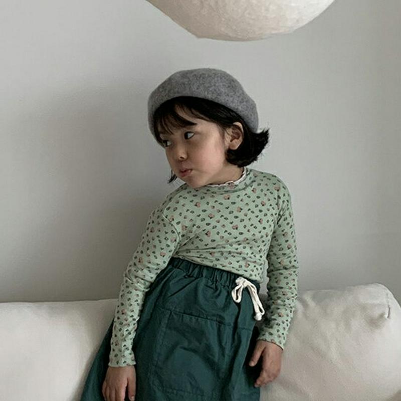 【新作10%OFF】メロウヘムパターンTシャツ・u06176 キッズ【3~8才】【tops】【トップス Tシャツ 長袖 ロングス