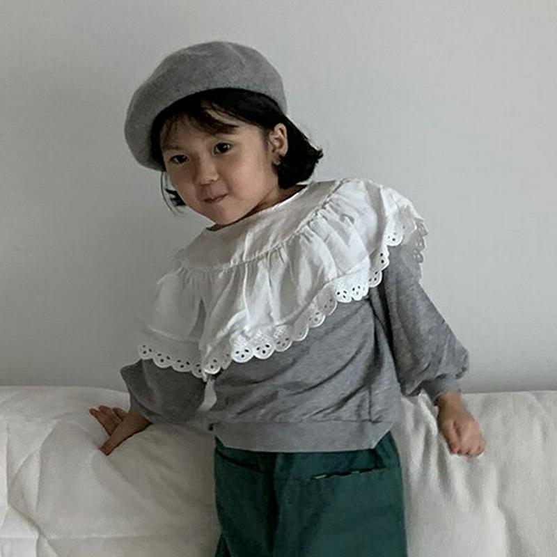 【新作10%OFF】パンチングレースカラースウェット・u06188 キッズ【3~8才】【tops】【トップス スウェット レース