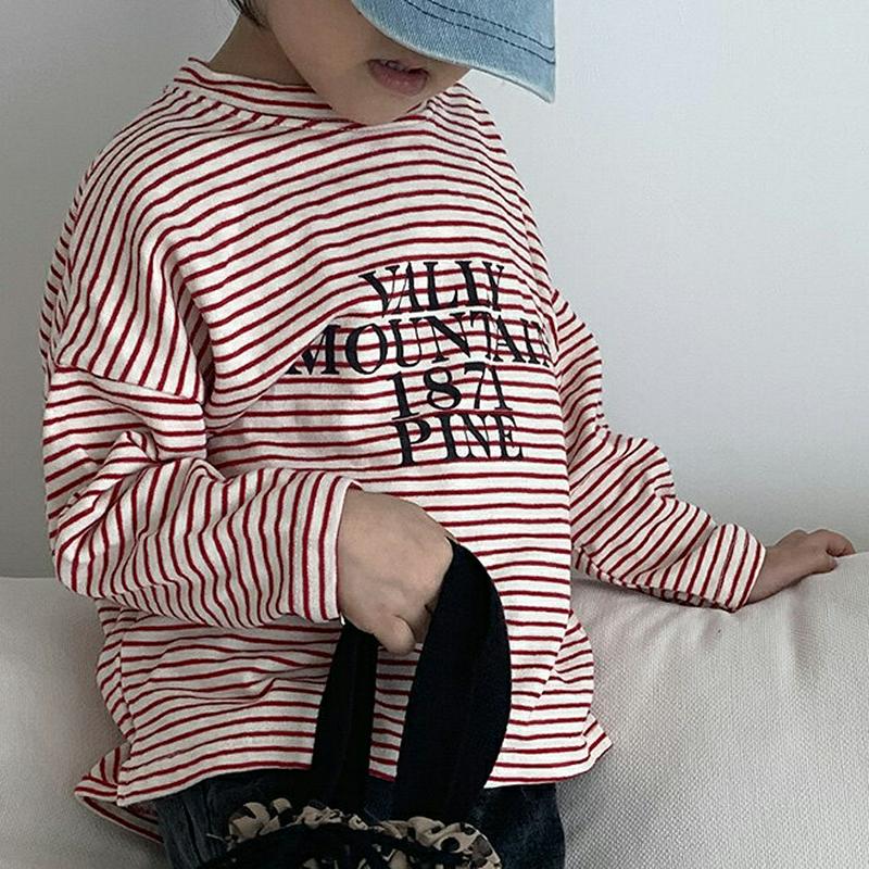 【新作10%OFF】レタリングボーダーTシャツ・u06181 キッズ【3~8才】【tops】【トップス Tシャツ 長袖 ロングス