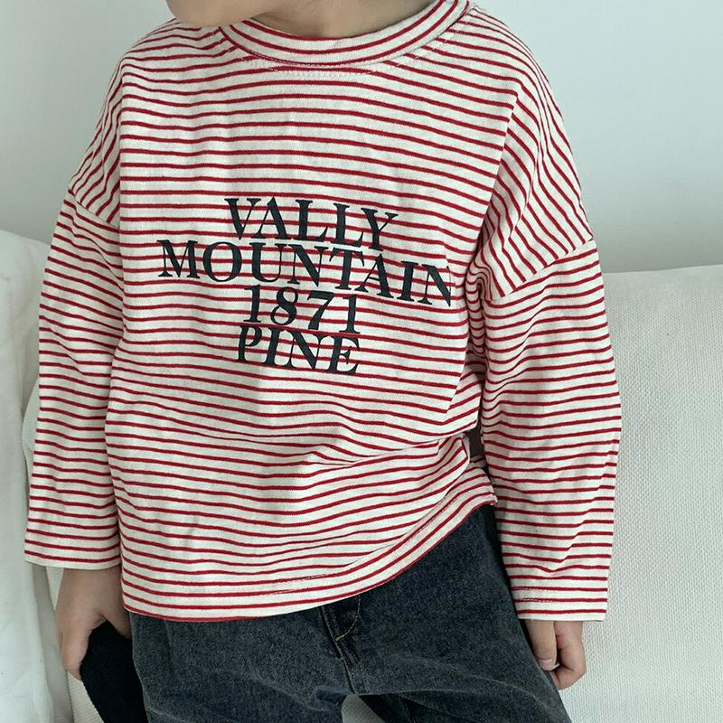 【新作10%OFF】レタリングボーダーTシャツ・u06181 キッズ【3~8才】【tops】【トップス Tシャツ 長袖 ロングス