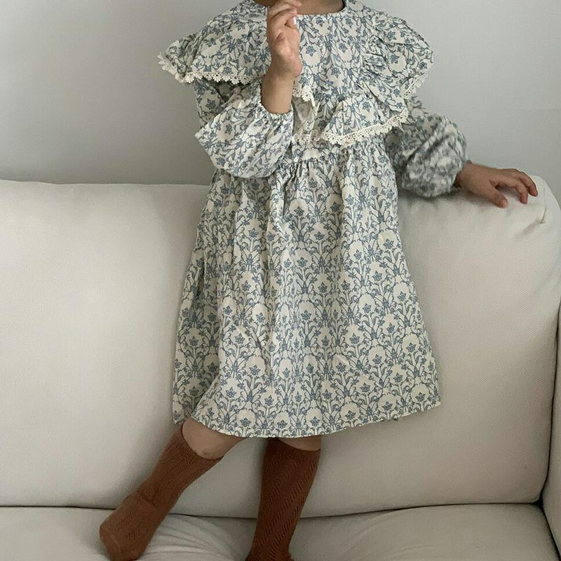 【新作10%OFF】レースヘムカラーパターンワンピース・u06172 キッズ【3~8才】【ops】【ワンピース ロングワンピース