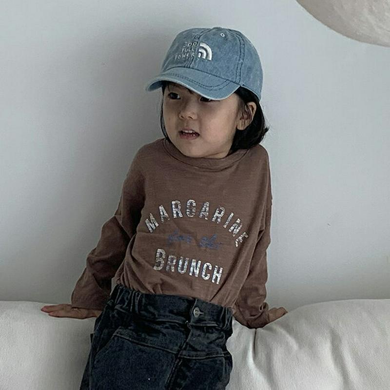 【新作10%OFF】ビンテージ風ロゴTシャツ・u06192 キッズ【3~8才】【tops】【トップス Tシャツ 長袖 ロングスリ