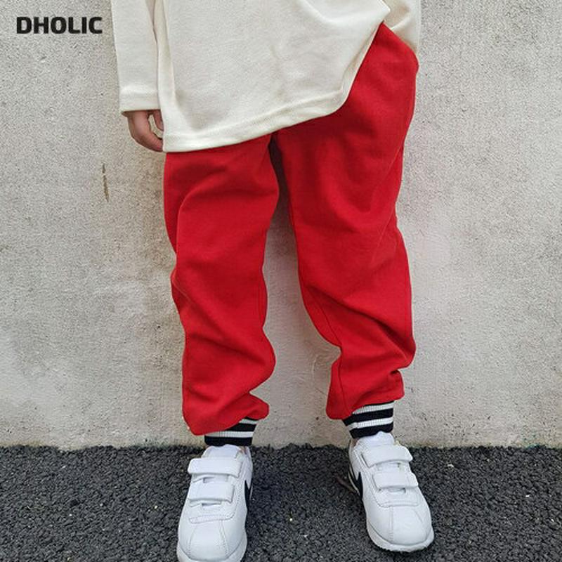 【新作10%OFF】配色ヘムスウェットパンツ・u06212 キッズ【3~8才】【pt】【ボトムス パンツ ズボン ロングパンツ 