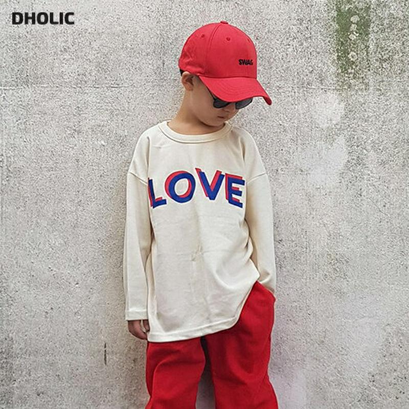 【新作10%OFF】LOVEプリントTシャツ・u06213 キッズ【3~8才】【tops】【トップス Tシャツ 長袖 ロングスリ