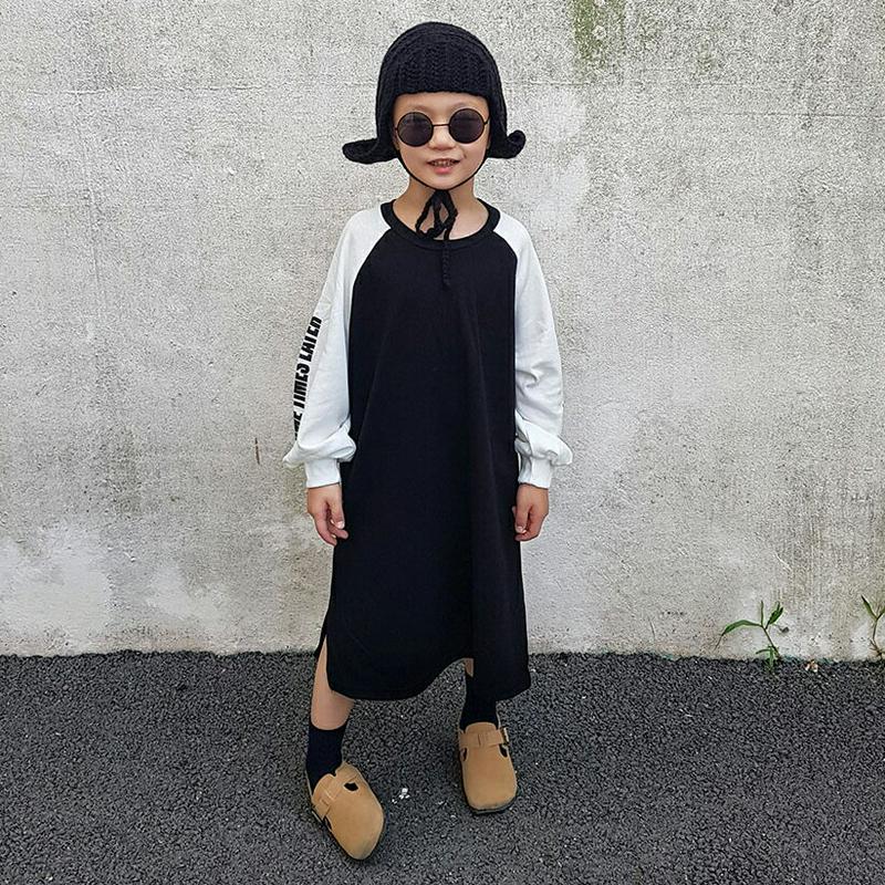 【新作10%OFF】英字スリーブラグランワンピース・u06218 キッズ【3~8才】【ops】【ワンピース ロングワンピース 長