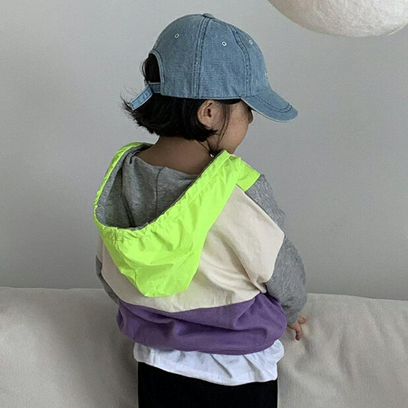 【新作10%OFF】カラーブロックパーカー・u06161 キッズ【3~8才】【jk】【アウター パーカー ジャンパー カラーブロ
