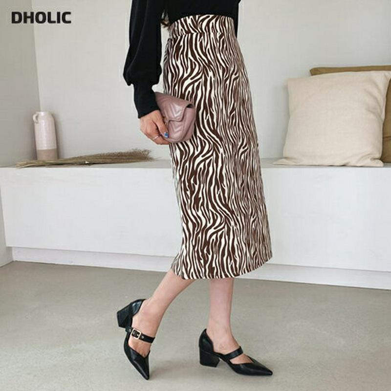 【新作10%OFF】ゼブラパターンスカート全2色・t56839 レディース【sk】【韓国 ファッション ボトムス スカート ロン
