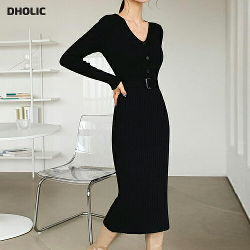 【新作10%OFF】ベルト付リブニットワンピース・全4色・t56871 レディース【ops】【韓国 ファッション ワンピース ロ