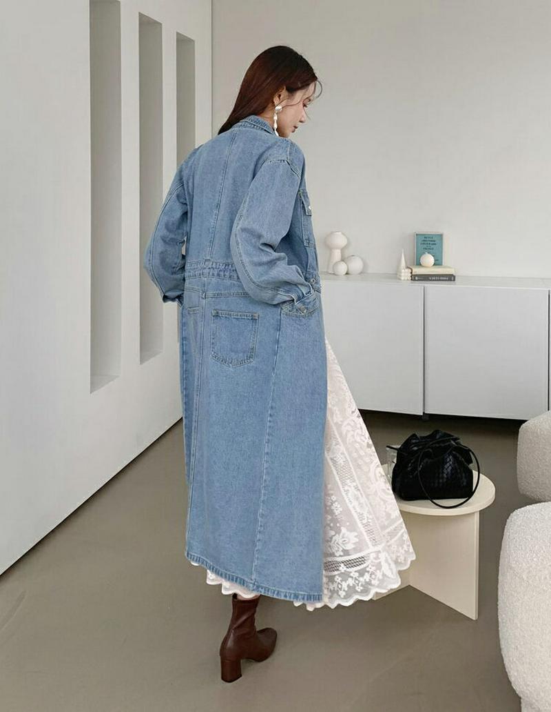 【新作10%OFF】ウエストボタンデニムワンピース・全1色・t56861 レディース【ops】【韓国 ファッション ワンピース 