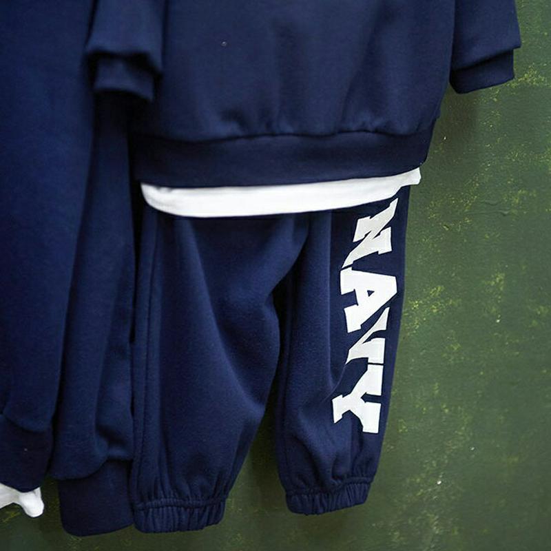 【新作10%OFF】NAVYロゴスウェットSET・u06221 キッズ【3~8才】【set】【セットアップ セット setup 