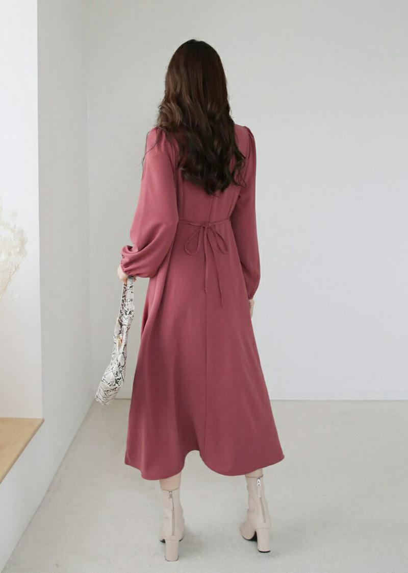 【新作10%OFF】ラウンドリボンワンピース・全3色・t64073 レディース【ops】【ワンピース ロング ロングワンピース 