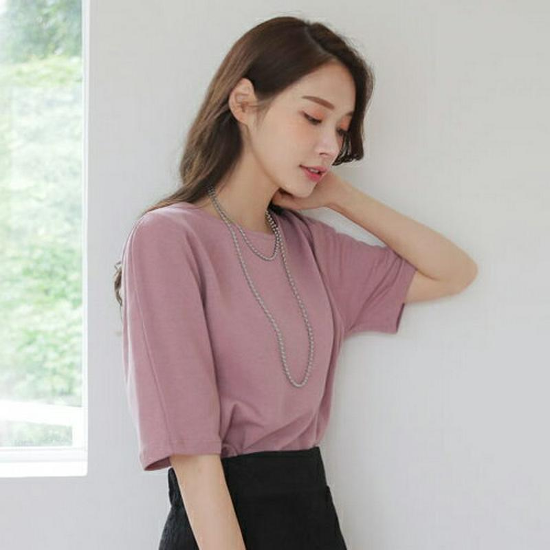 【新作10%OFF】パフハーフスリーブTシャツ・全4色・t64064 レディース【tops】【トップス Tシャツ 半袖 ハーフス