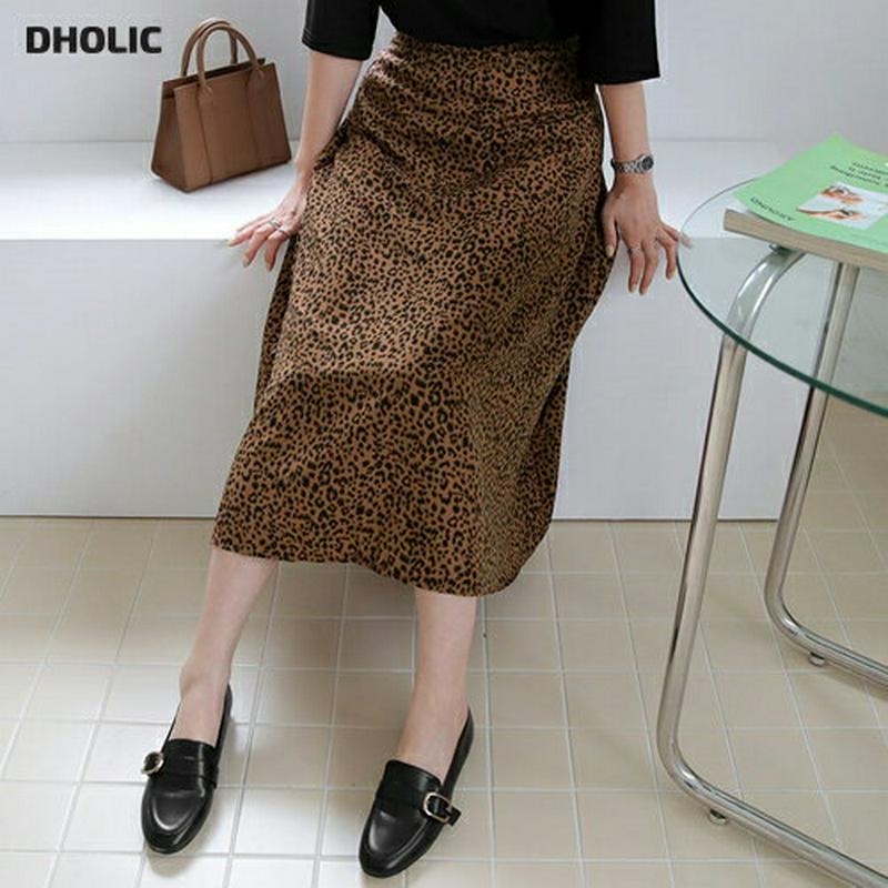 【新作10%OFF】レオパードフレアスカート・全2色・b64079 レディース【sk】【スカート ロング ロングスカート レオパ