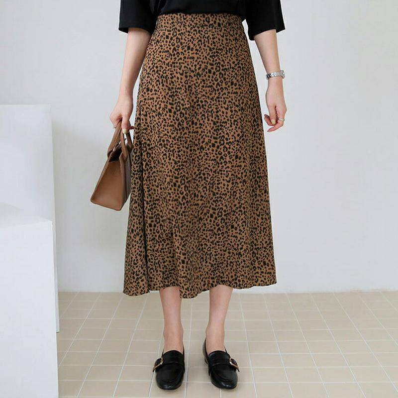 【新作10%OFF】レオパードフレアスカート・全2色・b64079 レディース【sk】【スカート ロング ロングスカート レオパ