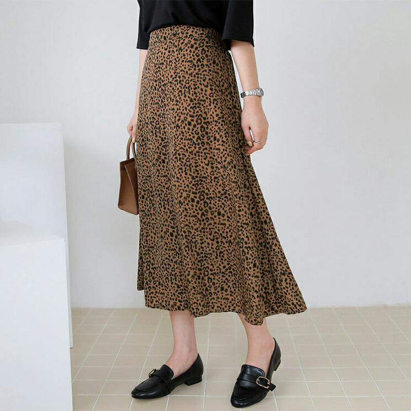 【新作10%OFF】レオパードフレアスカート・全2色・b64079 レディース【sk】【スカート ロング ロングスカート レオパ