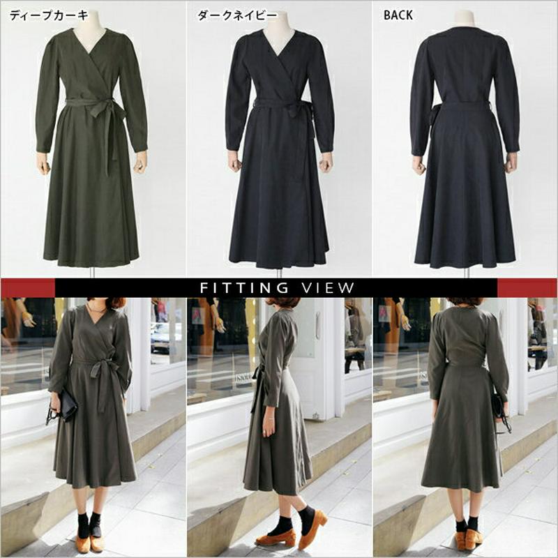 ≪人気商品再入荷≫2WAYディープカラーラップワンピースジャケット・全2色 e43101 レディース【ops】【ワンピース ロン