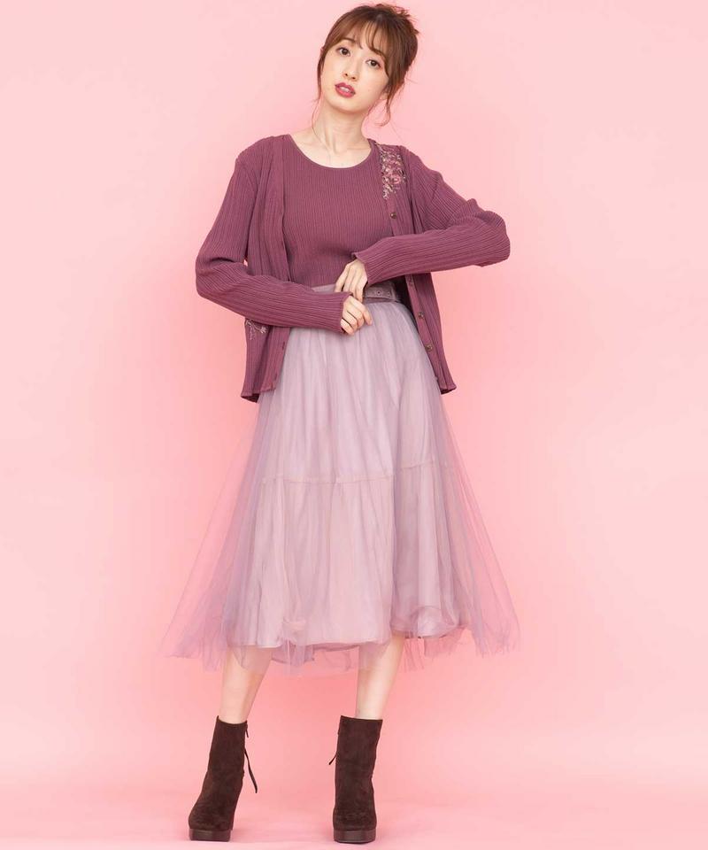 アシメ刺繍リブツイン