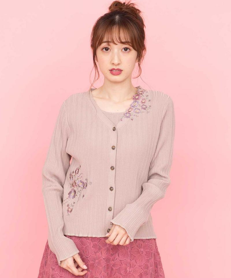 アシメ刺繍リブツイン
