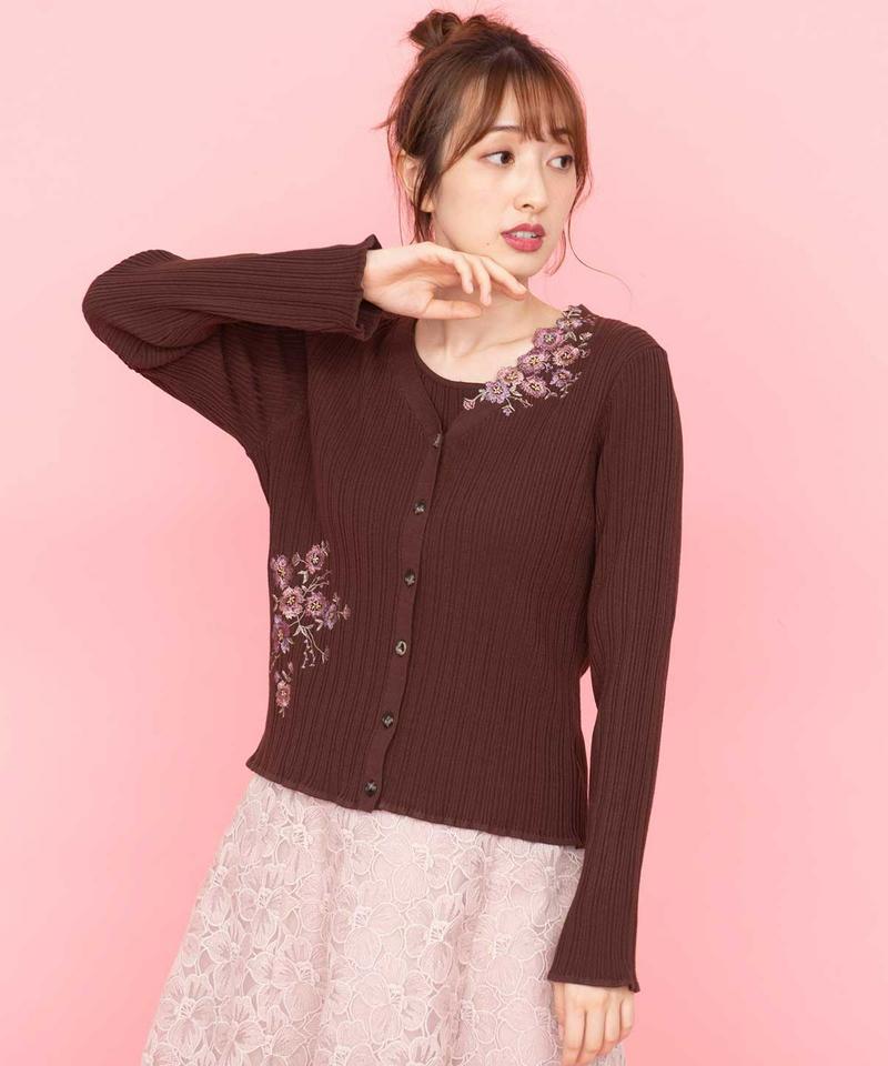 アシメ刺繍リブツイン