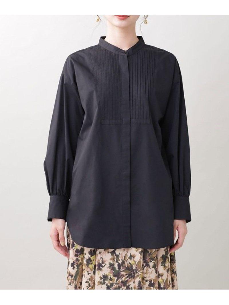 ピンタックロングシャツ