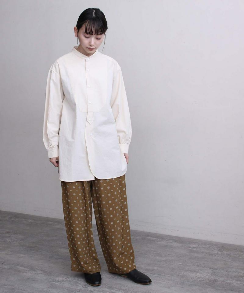 小紋柄ジャカードタックテーパードパンツ（cardo fabrica）