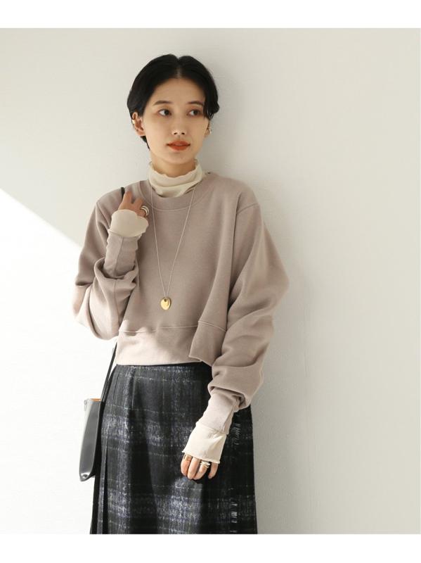 【LA SPEEDY/エルエースピーディー】 CROPPED CREW NECK:カットソー