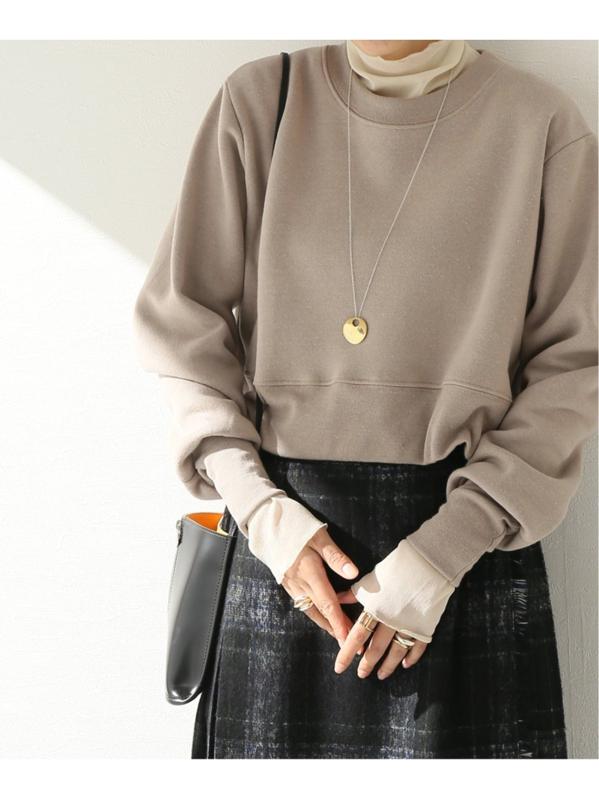 【LA SPEEDY/エルエースピーディー】 CROPPED CREW NECK:カットソー