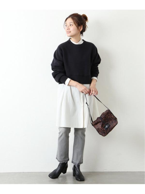 【LA SPEEDY/エルエースピーディー】 CROPPED CREW NECK:カットソー