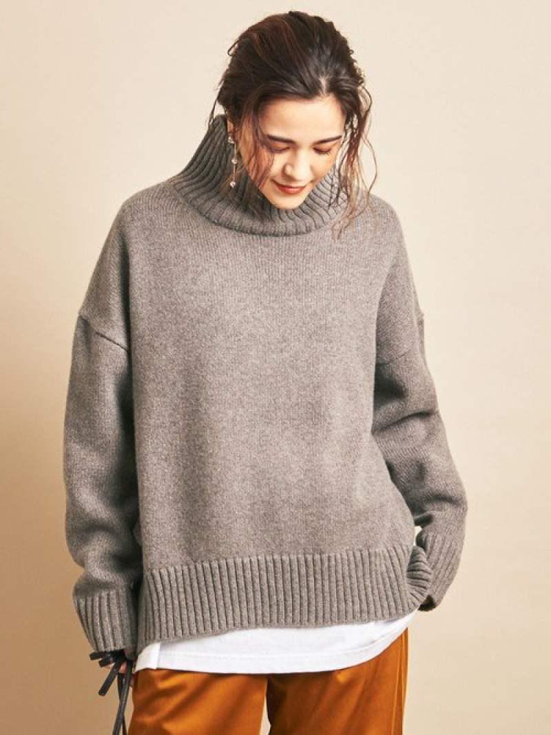 BY∴ FINEWOOLワイドタートルネックニットプルオーバー о