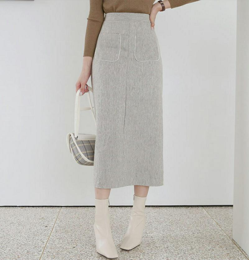 【新作10%OFF】ポケットHラインスカート・全3色・t60754 レディース【sk】【韓国 ファッション ボトムス スカート 