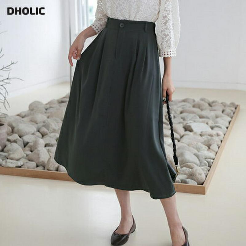 【新作10%OFF】タックフレアスカート・全3色・b60755 レディース【sk】【韓国 ファッション ボトムス スカート ロン