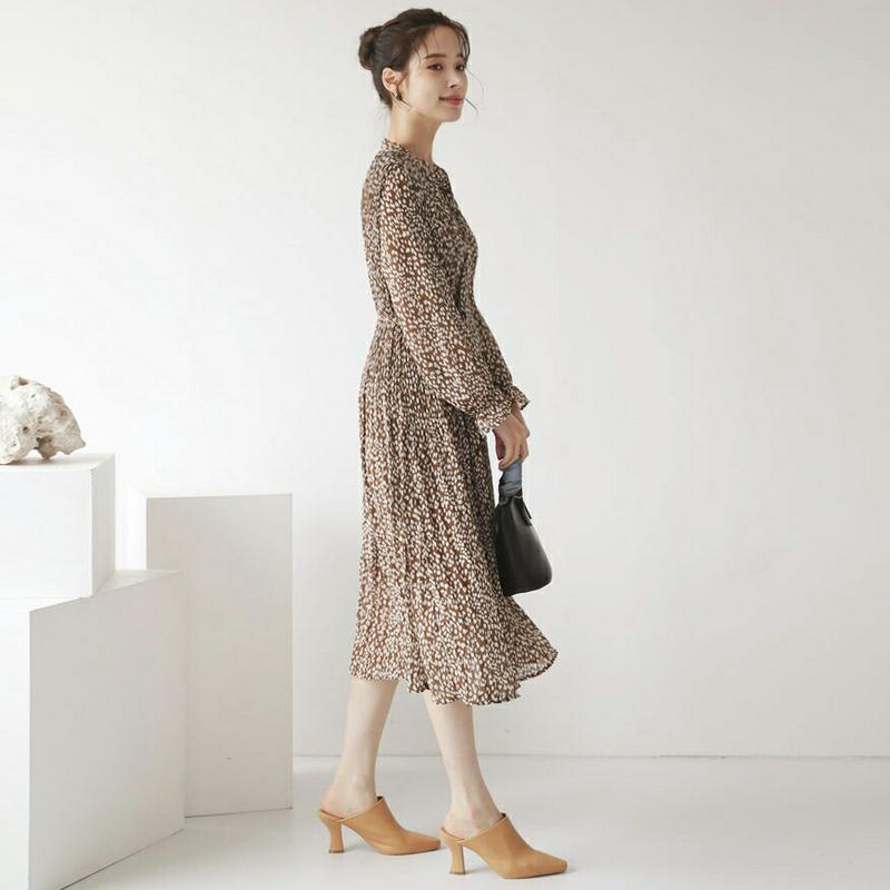 【新作10%OFF】ストラップ付レオパードワンピース・全2色・b64120 レディース【ops】【韓国 ファッション ワンピース