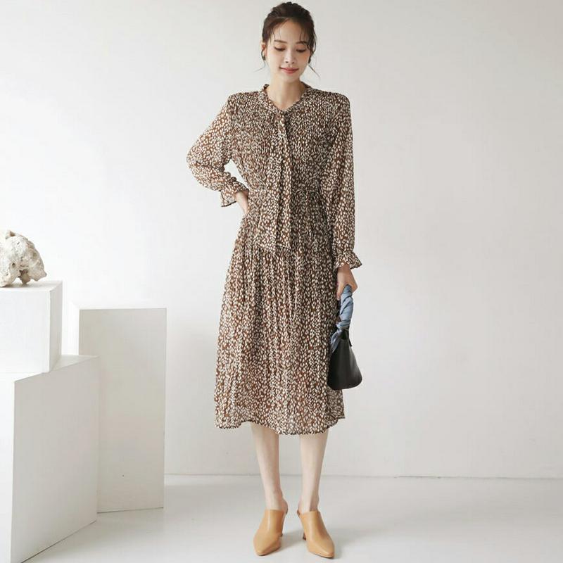 【新作10%OFF】ストラップ付レオパードワンピース・全2色・b64120 レディース【ops】【韓国 ファッション ワンピース