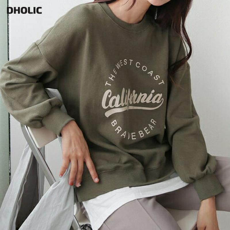 【新作10%OFF】レタリングレイヤードへムスウェット・全4色・b60733 レディース【tops】【韓国 ファッション トップ