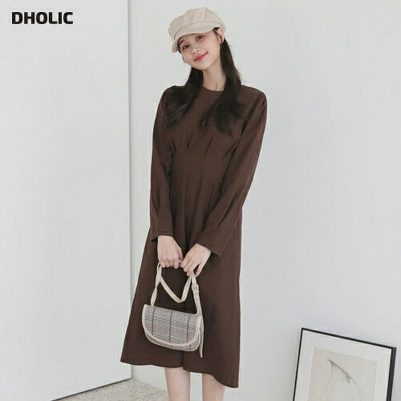 【新作10%OFF】ウエストタックワンピース・全3色・t60750 レディース【ops】【韓国 ファッション ワンピース ロング