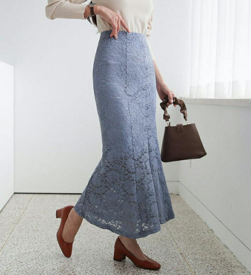 【新作10%OFF】レースマーメイドスカート・全4色・t60756 レディース【sk】【韓国 ファッション ボトムス スカート 